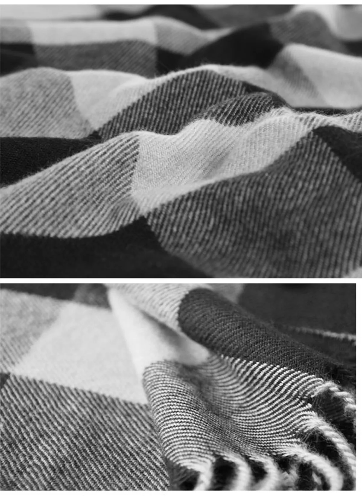 Winter Plaid Soft Warm Men's  Scarf 2
