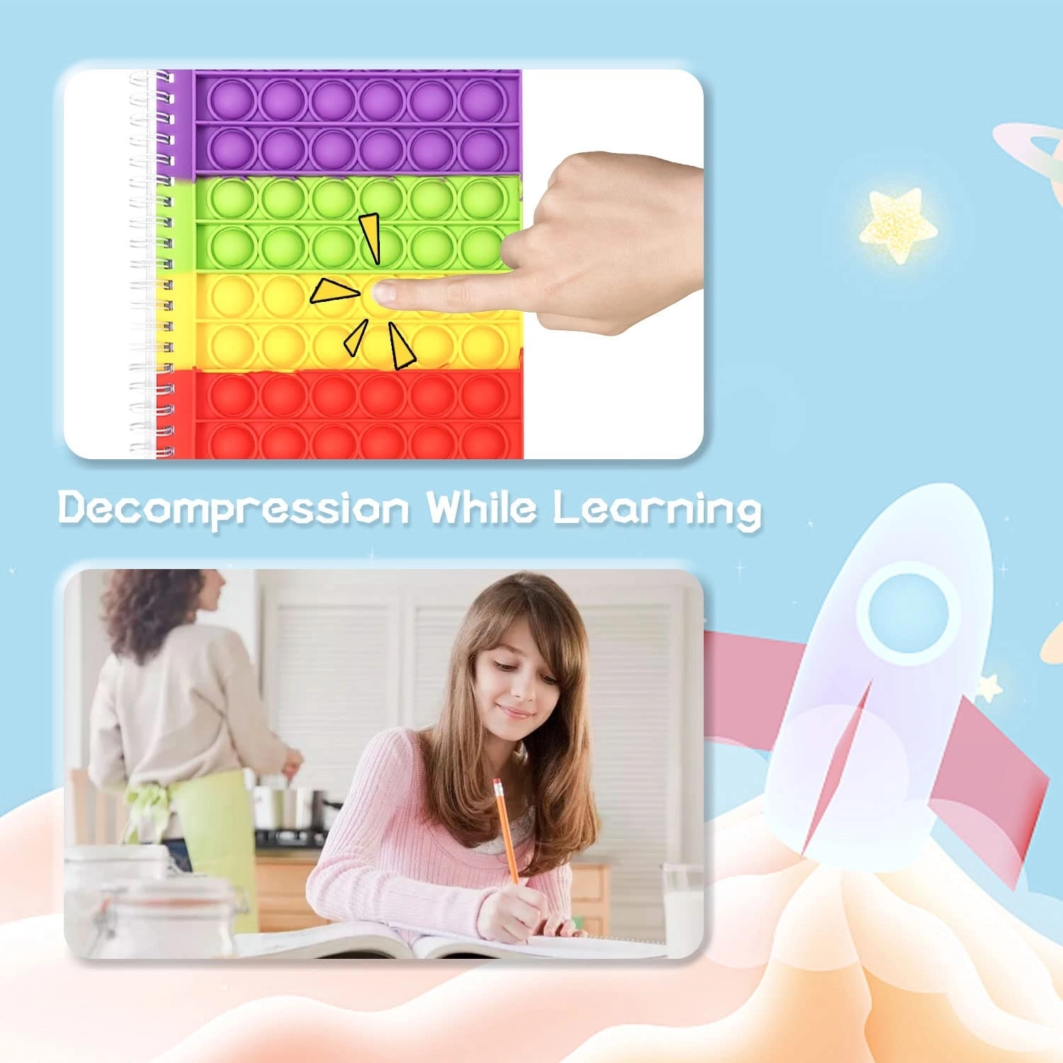 Hot Selling Rainbow Notebook Portable for School 3