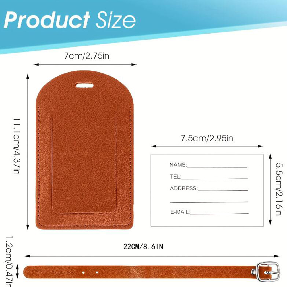 Custom Leather Luggage Tags 2