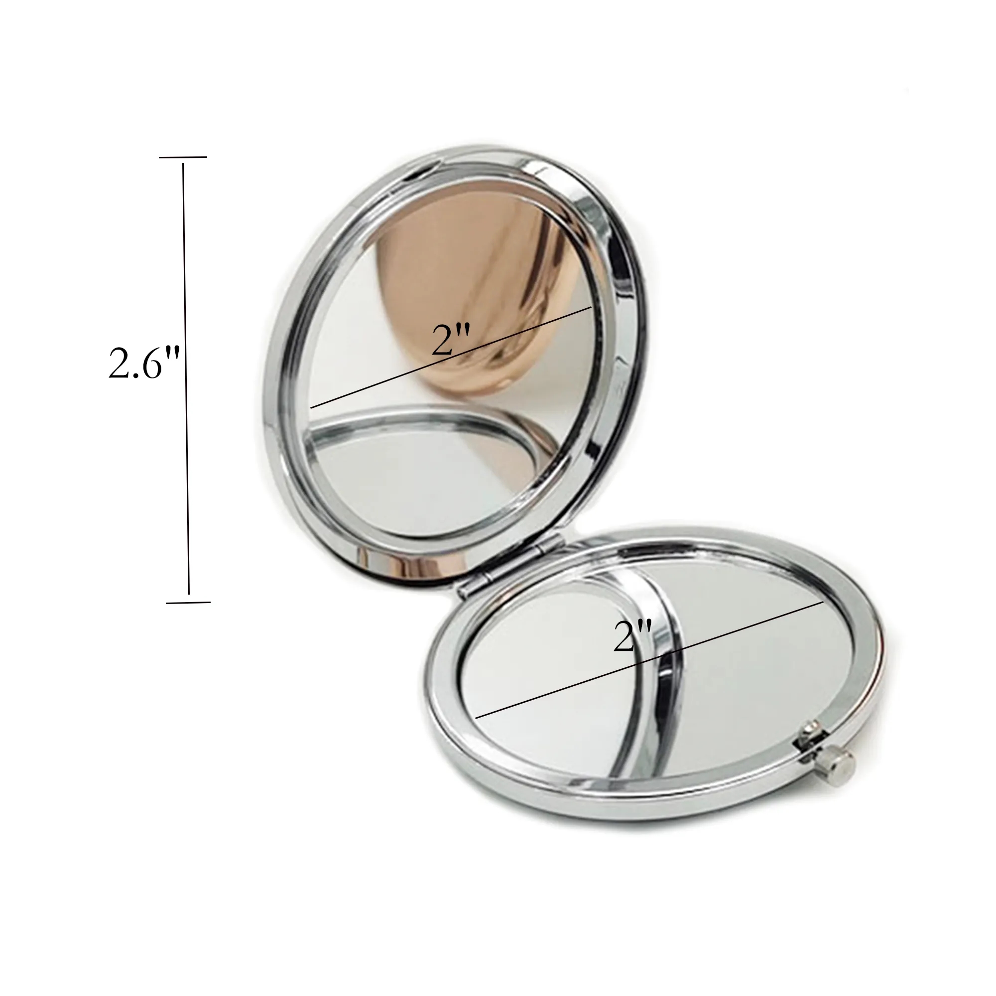 Compact Cosmetic Mirror For Purse Metal 1