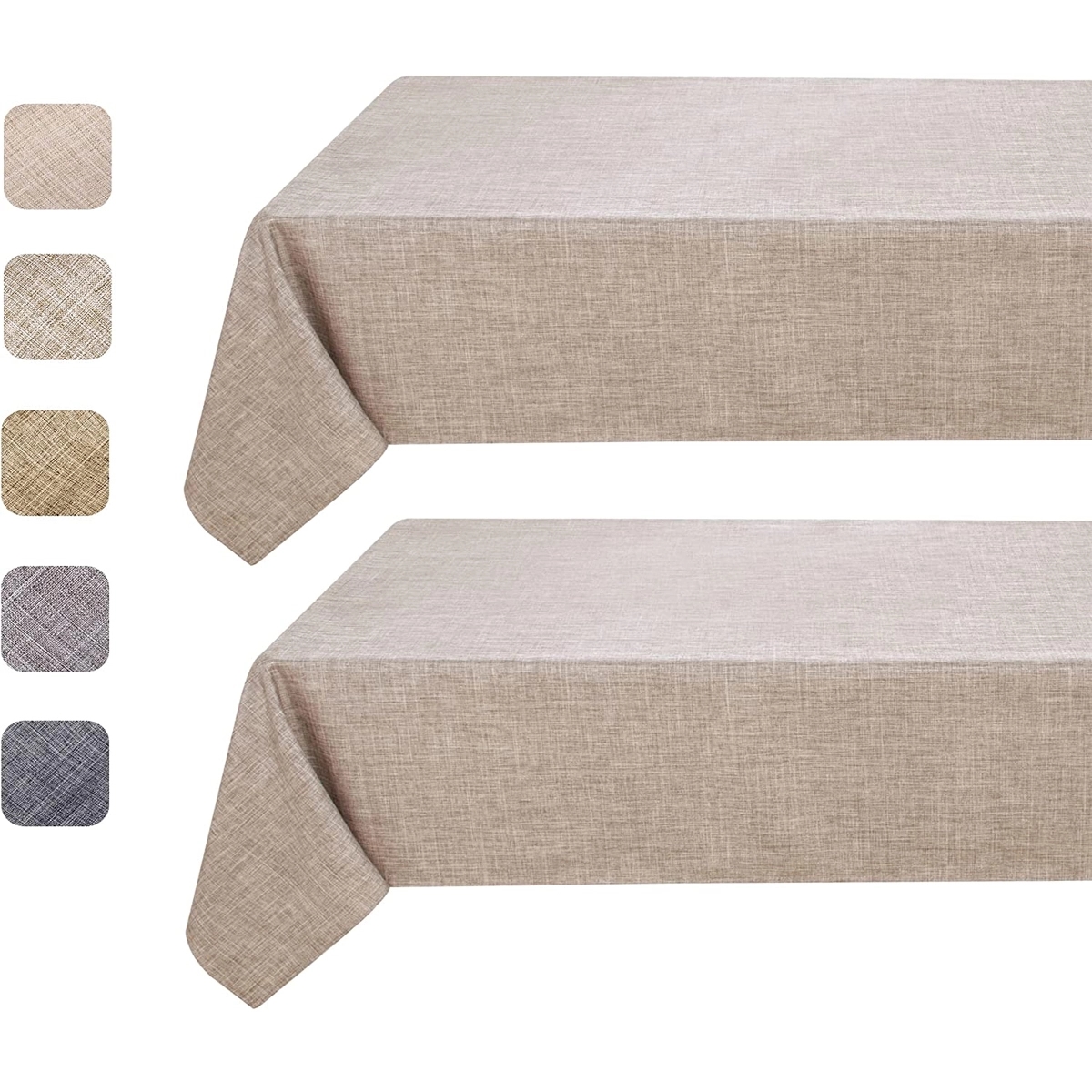 Nature Faux Linen Tablecloths Rectangle 2