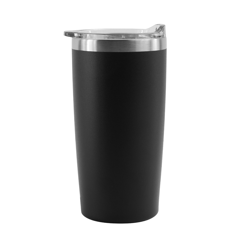 20 Oz. Marin Double Wall Stainless Steel Vacuum Tumbler (Black)