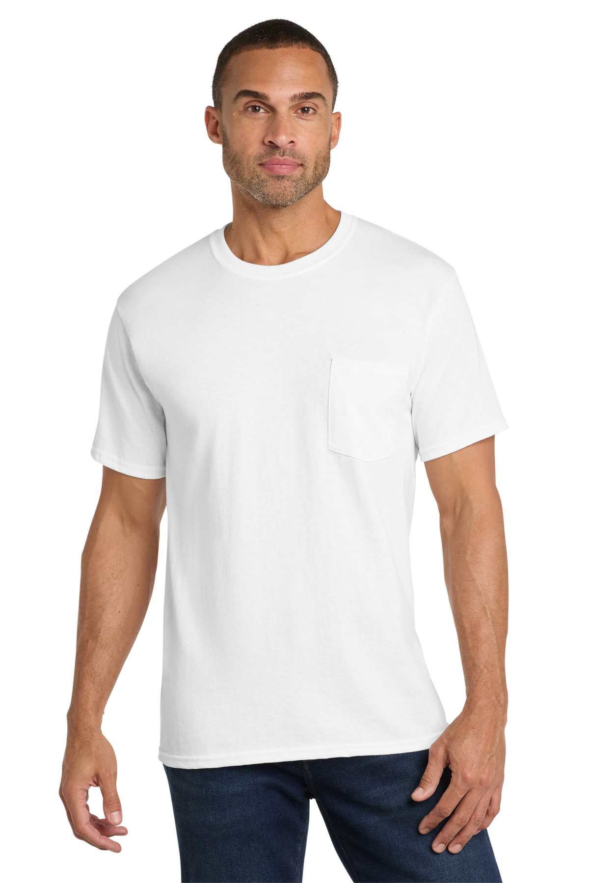 Port & Co Core Cotton Pocket Tee. PC54P 150