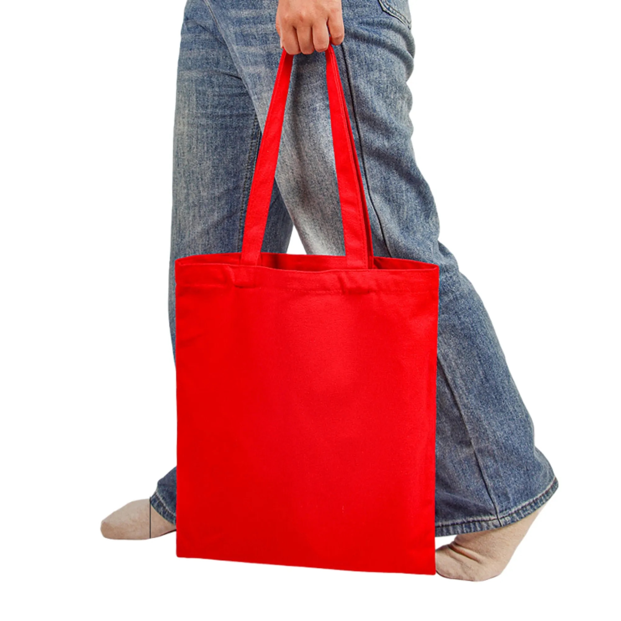 Pure Cotton Colored Hand-Held Canvas Bag 10