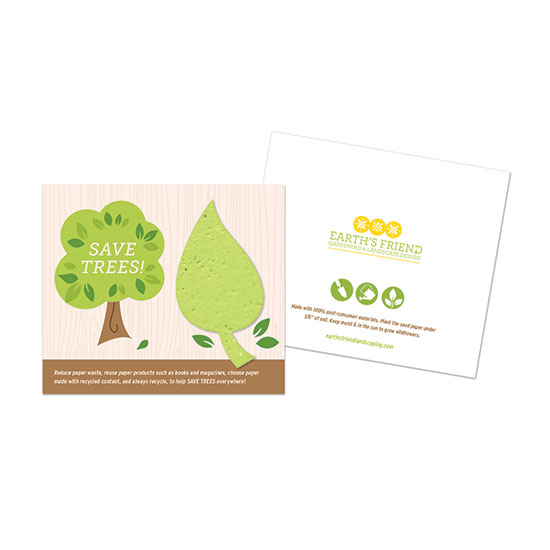 Save Trees Plantable Leaf Cards 4