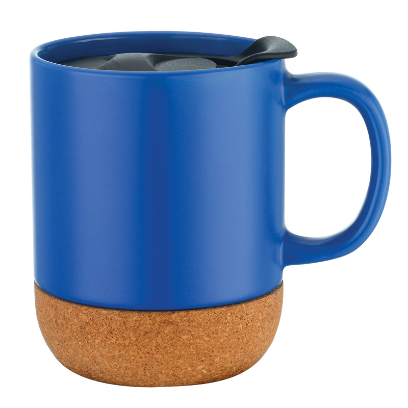 12oz. Cork Base Ceramic Mug with Lid 5