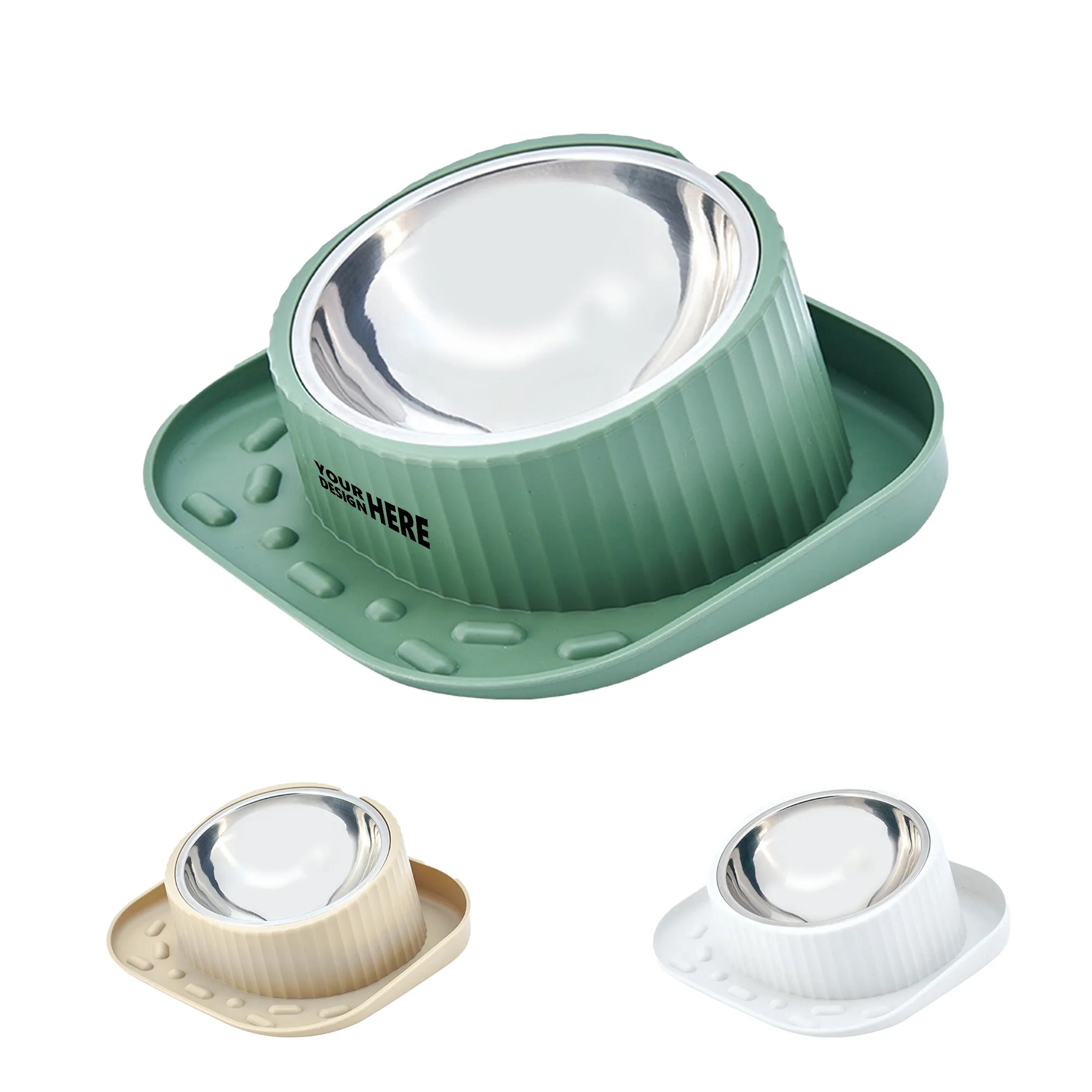 Anti-Slip Tilted Pet Feeding Bowl 3