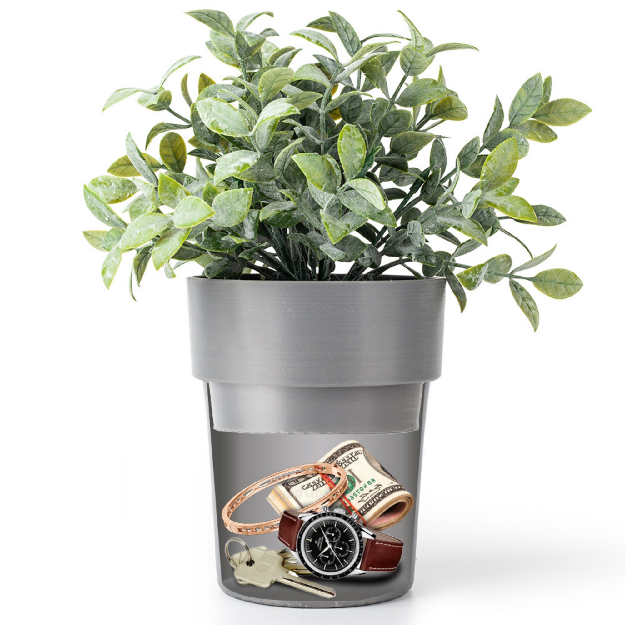 Floral Pot Secret Money Box Without Flower 3