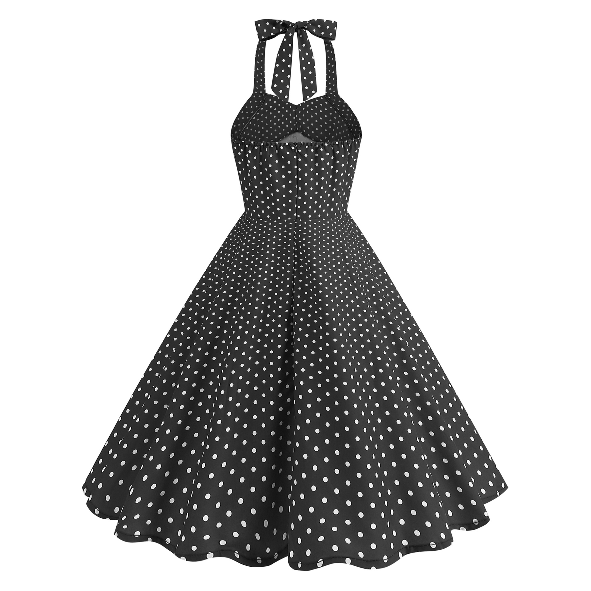 Polyester High Waisted Waist Cinched Neck Hanging Dress 6