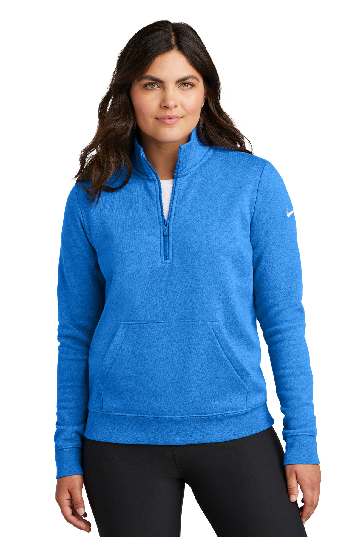 Nike Women's Club Fleece Sleeve Swoosh 1/2-Zip NKDX6720 5