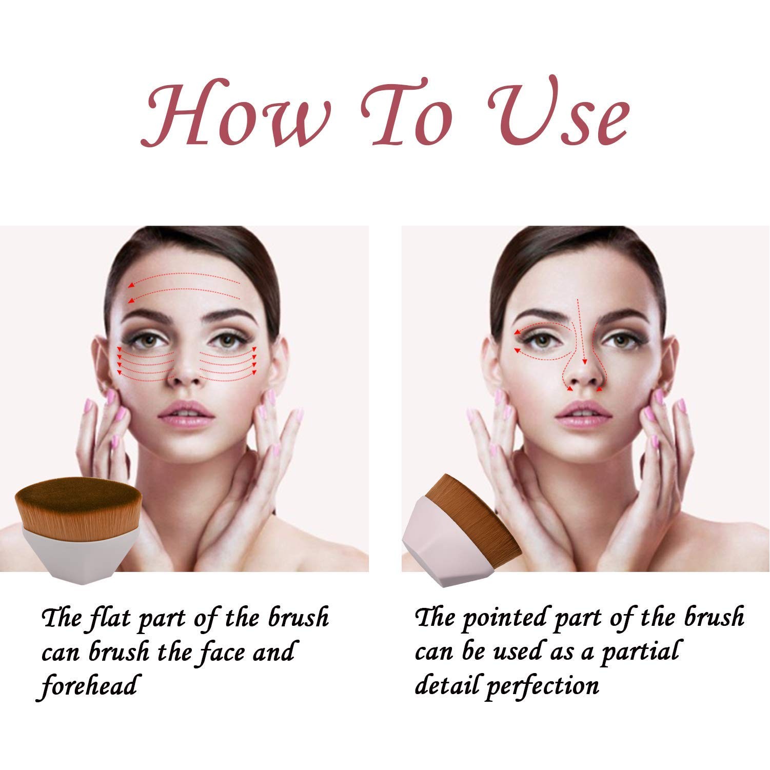 Portable Foundation Makeup Brush W/ Plastic Box 5