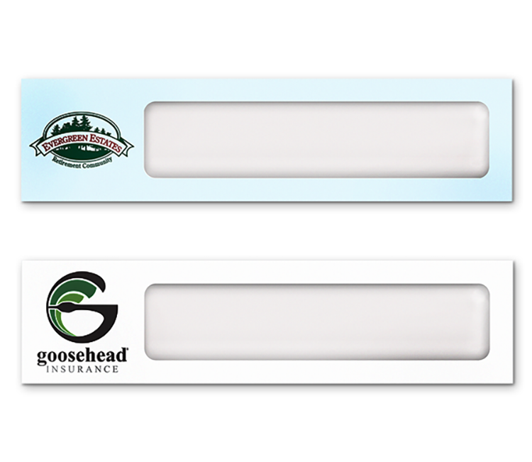 The Plato full color reusable name plate. 2"x8" 3