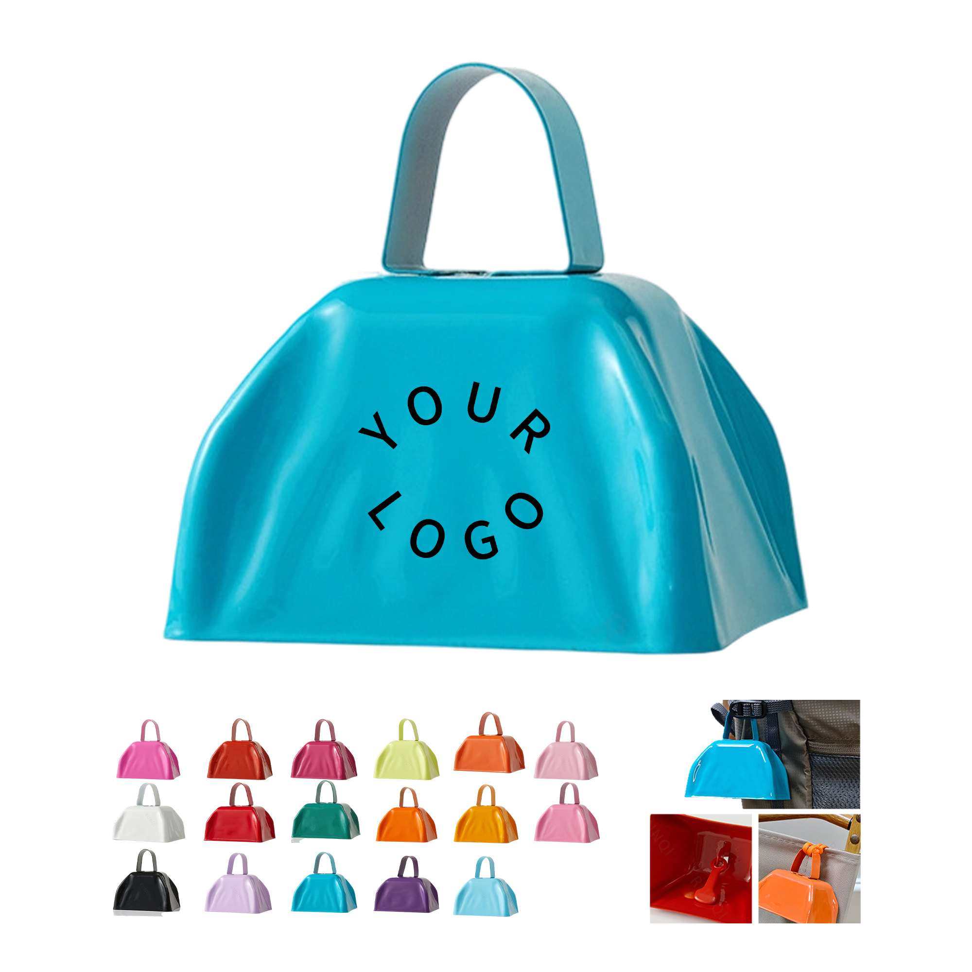 Metal Cowbell Noise Maker 3" With Pad Print Decoration 3