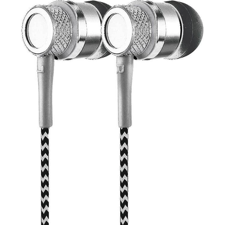 Metal Earbuds with Mic - Silver 2