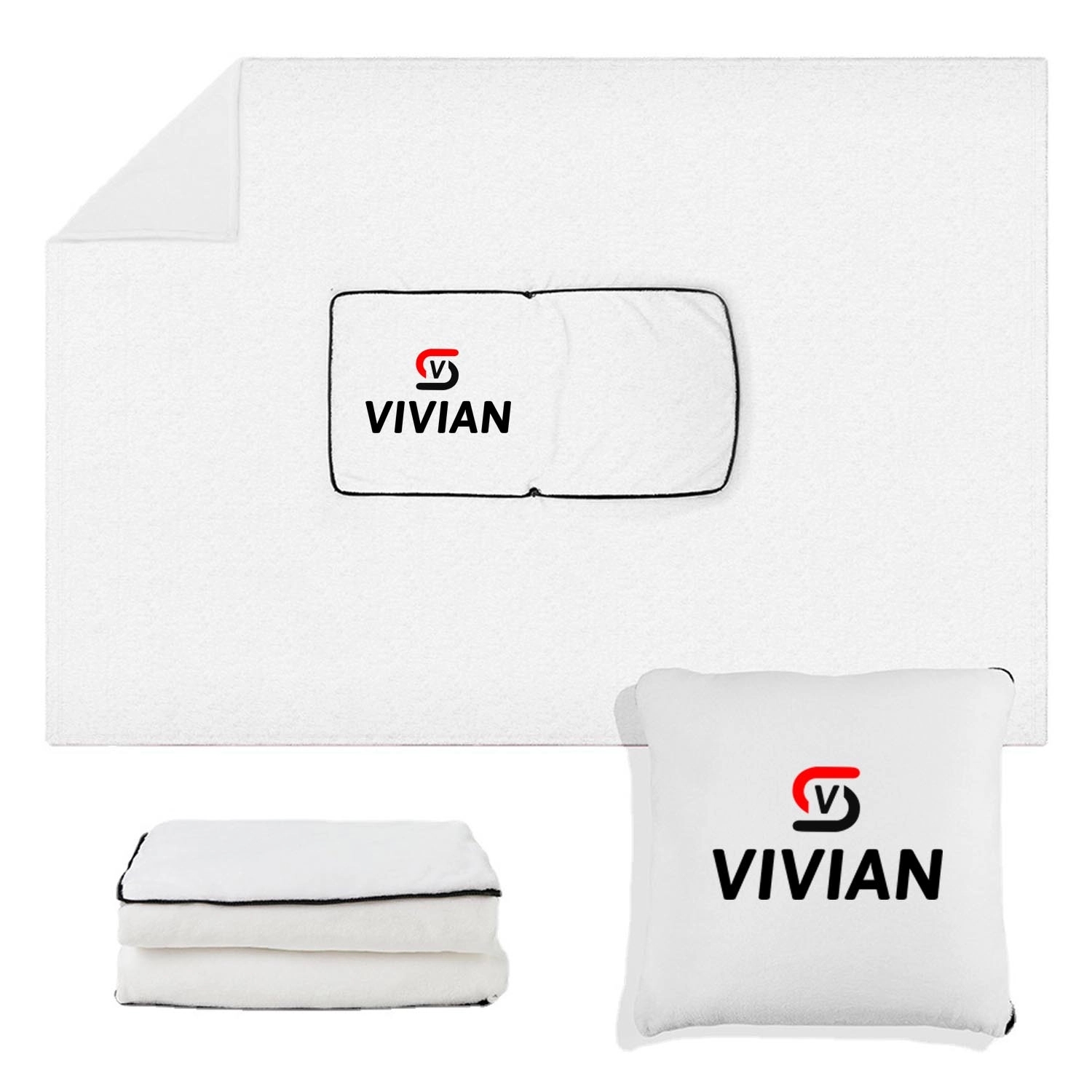 2 In1 Flannel Throw Pillow And Blanket 1