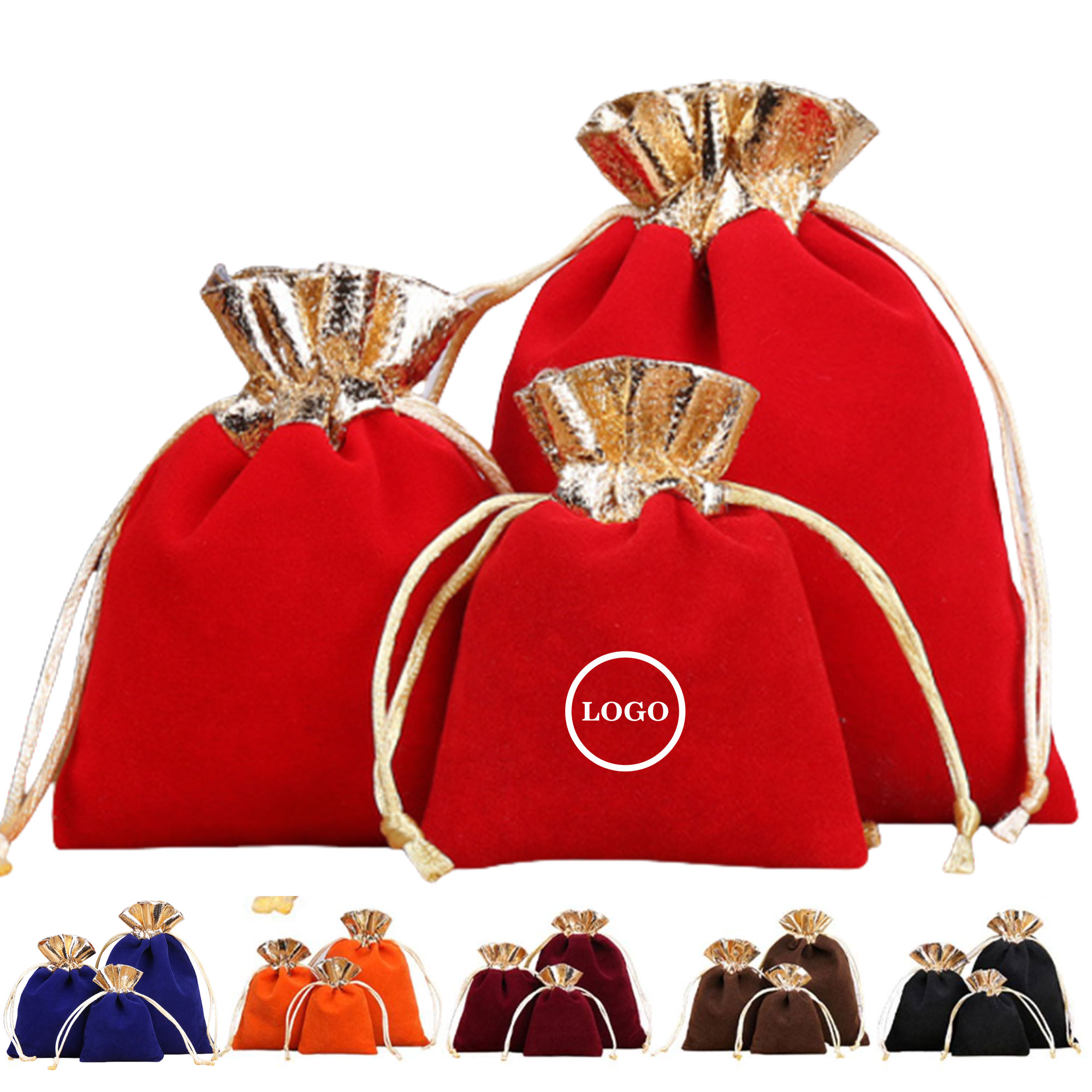 Luxurious Velvet Jewelry Bag with Drawstring 2