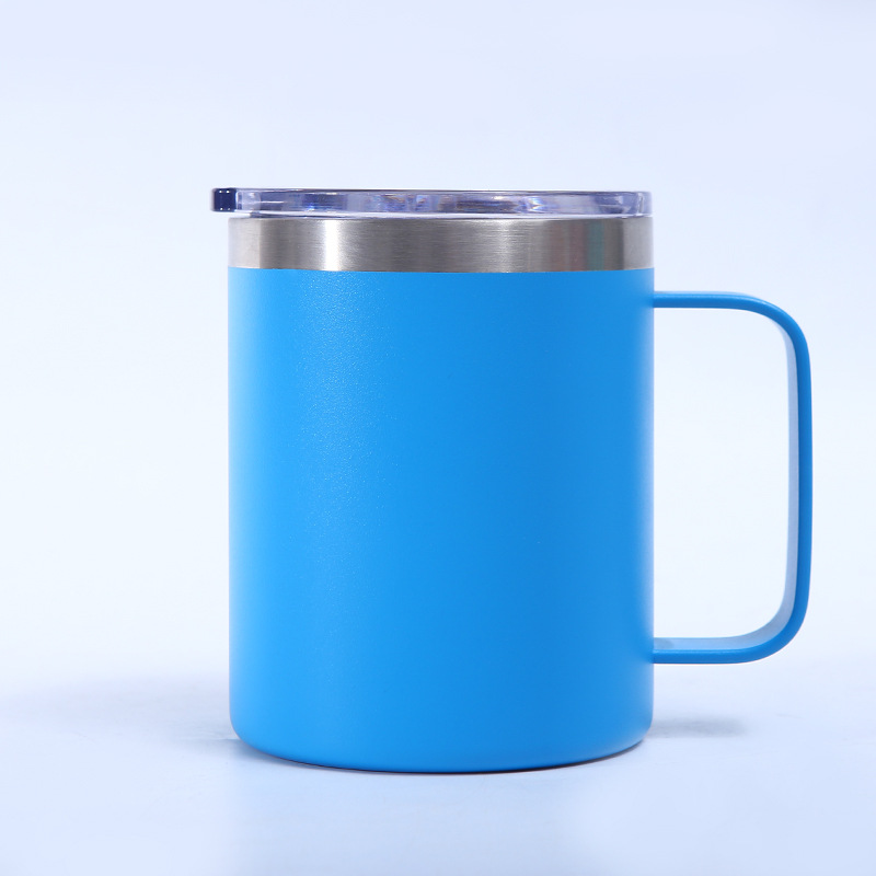 Durable Metal Stainless Steel Outdoor Drinking Water Cup Coffee Mug With Handle 6