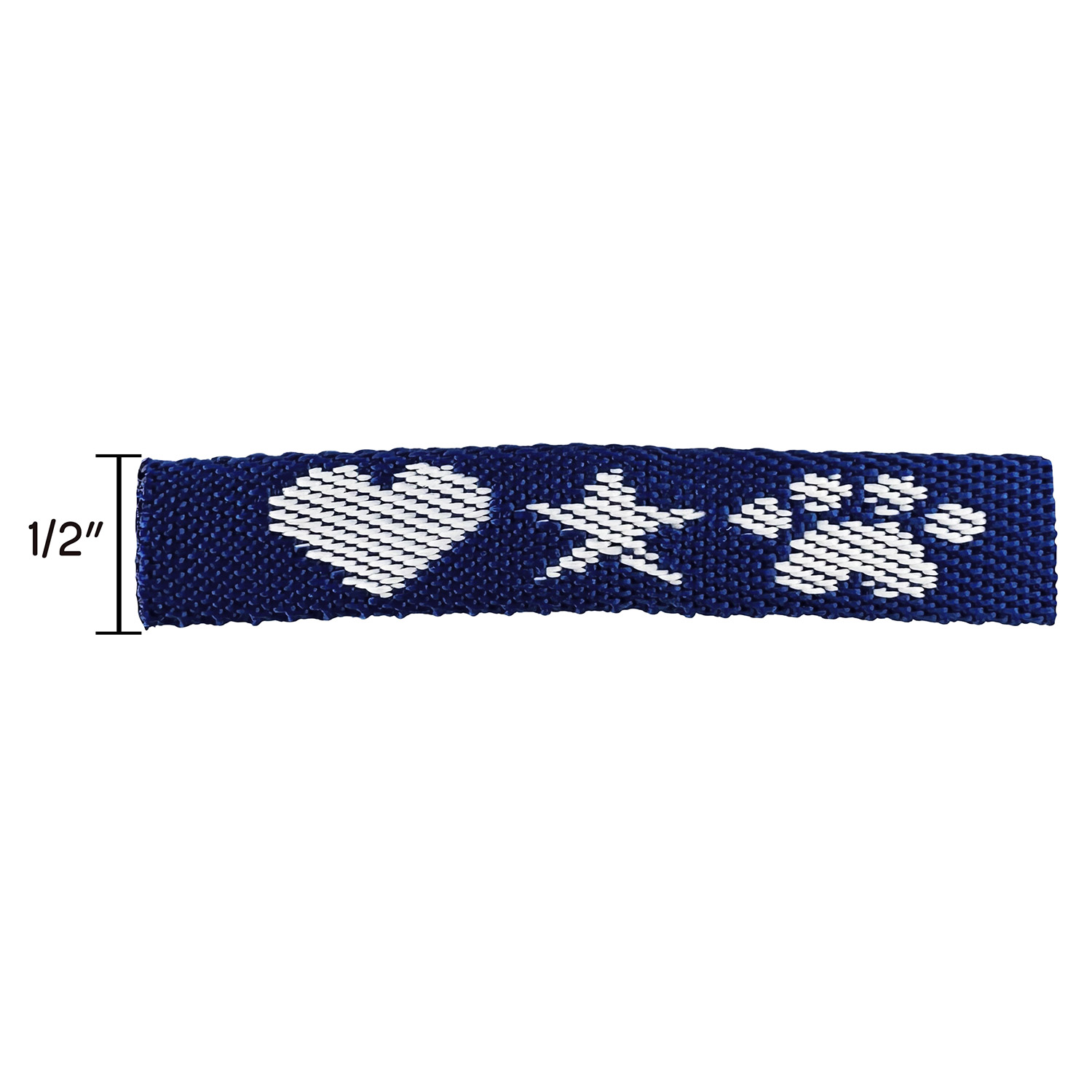 1/2" Woven Wristband w/ Clear Slide Closure - "Platinum" Weave 21