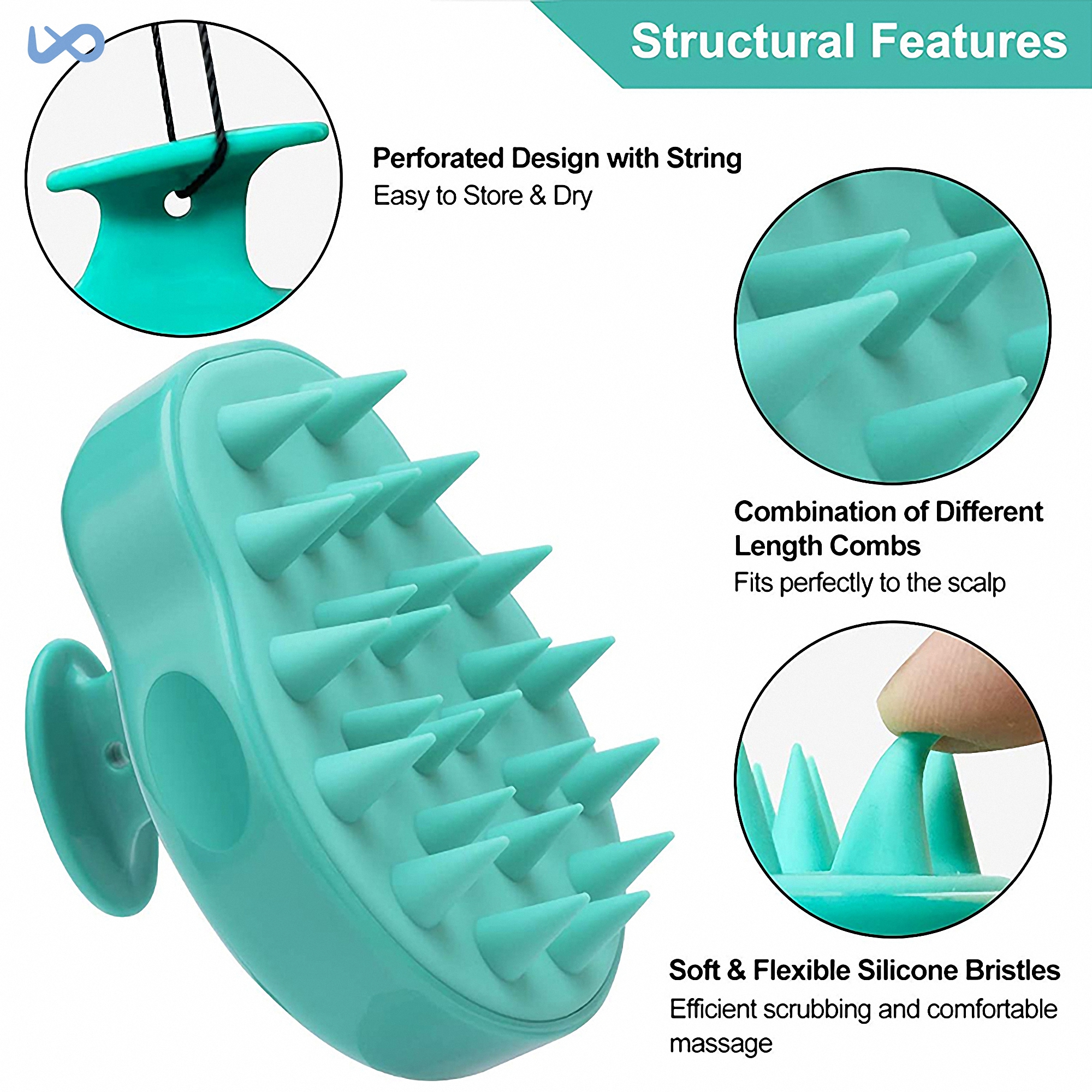 Silicone Scalp Massager Brush 3