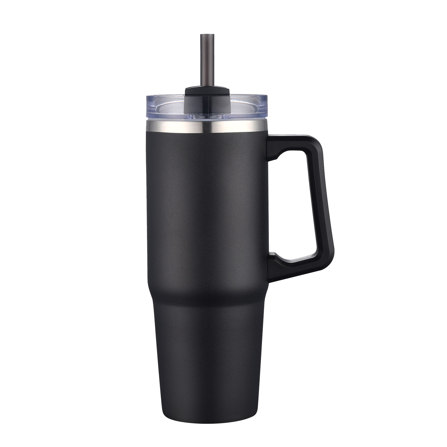 30 oz. Two Tone Travel Handle Mug with Twist Closure Straw Lid 6