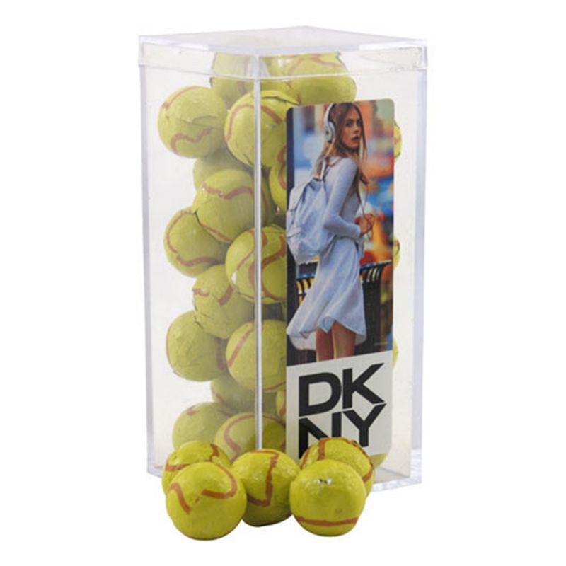 Acrylic Box with Chocolate Tennis Balls 1