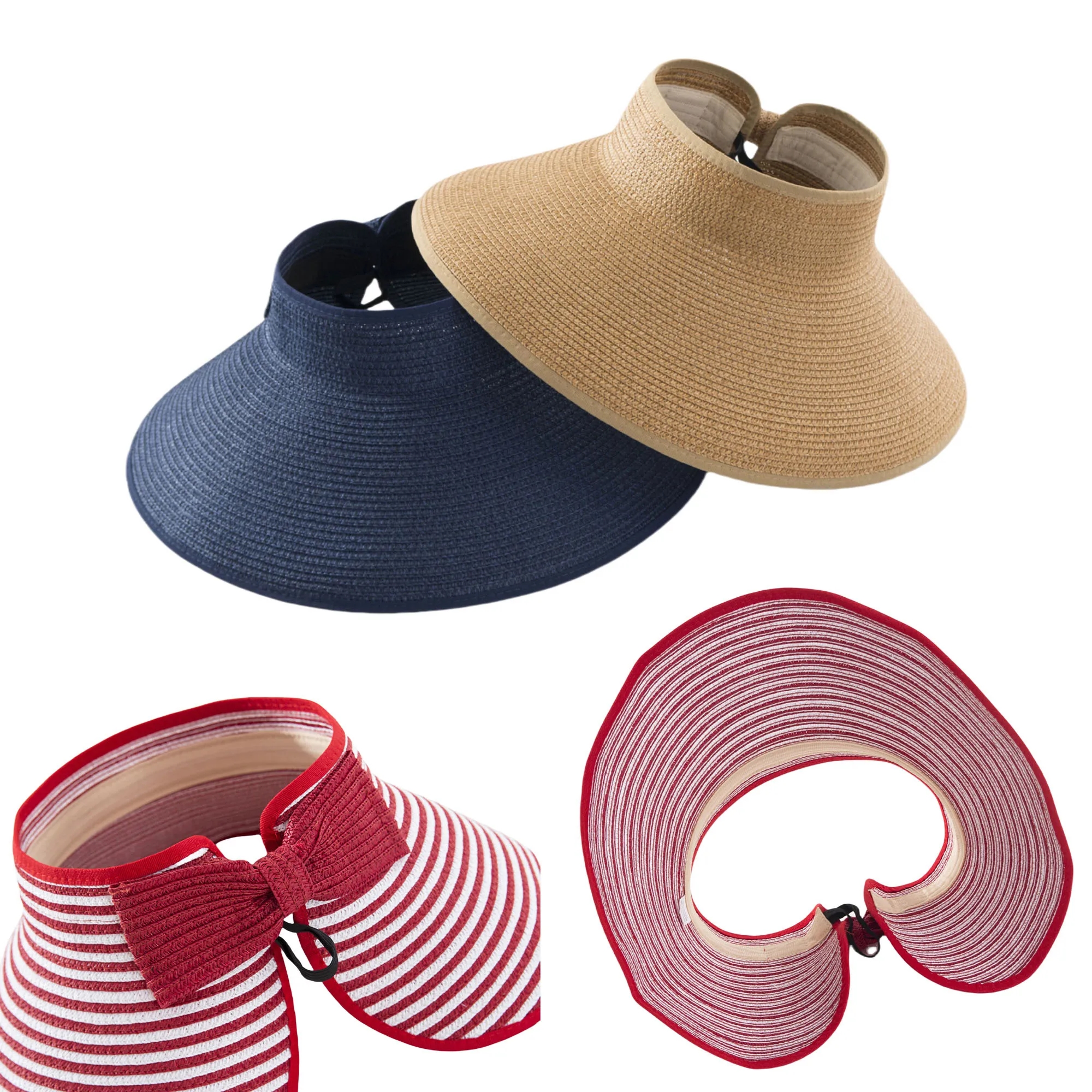 Straw Sun Visor Hats 7