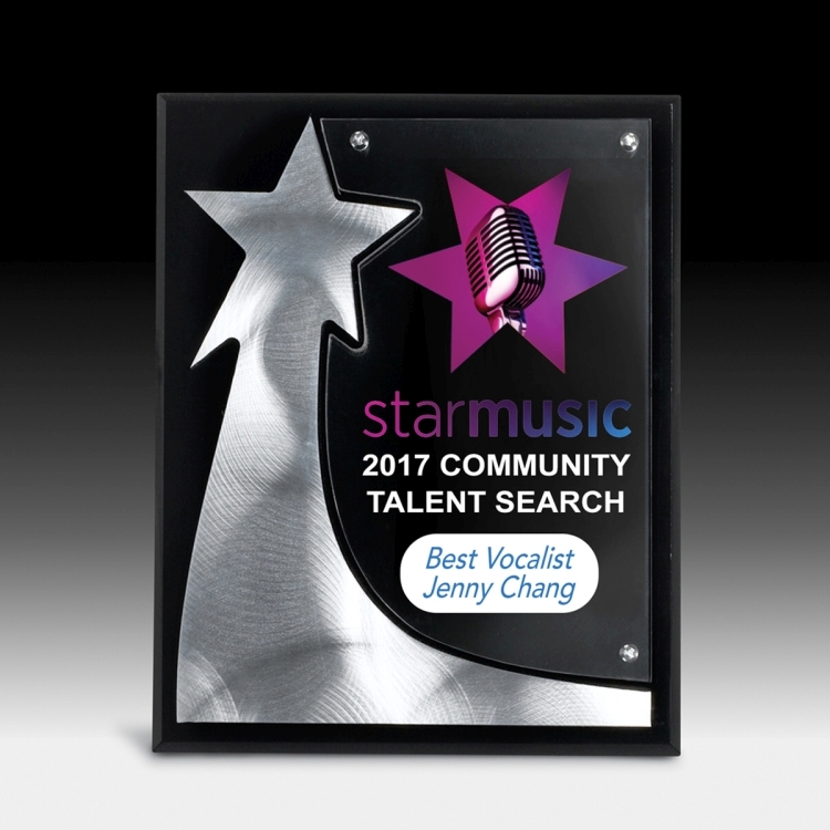 The Rising Star Plaque - Screen Printed - (8" x 10" x 3/4") 8