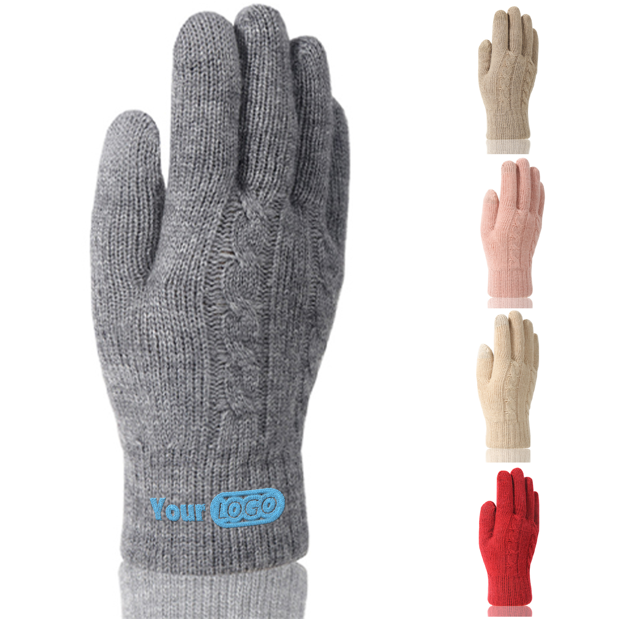 Acrylic Double Layer Warm And Cold Resistant Knitted Gloves 4
