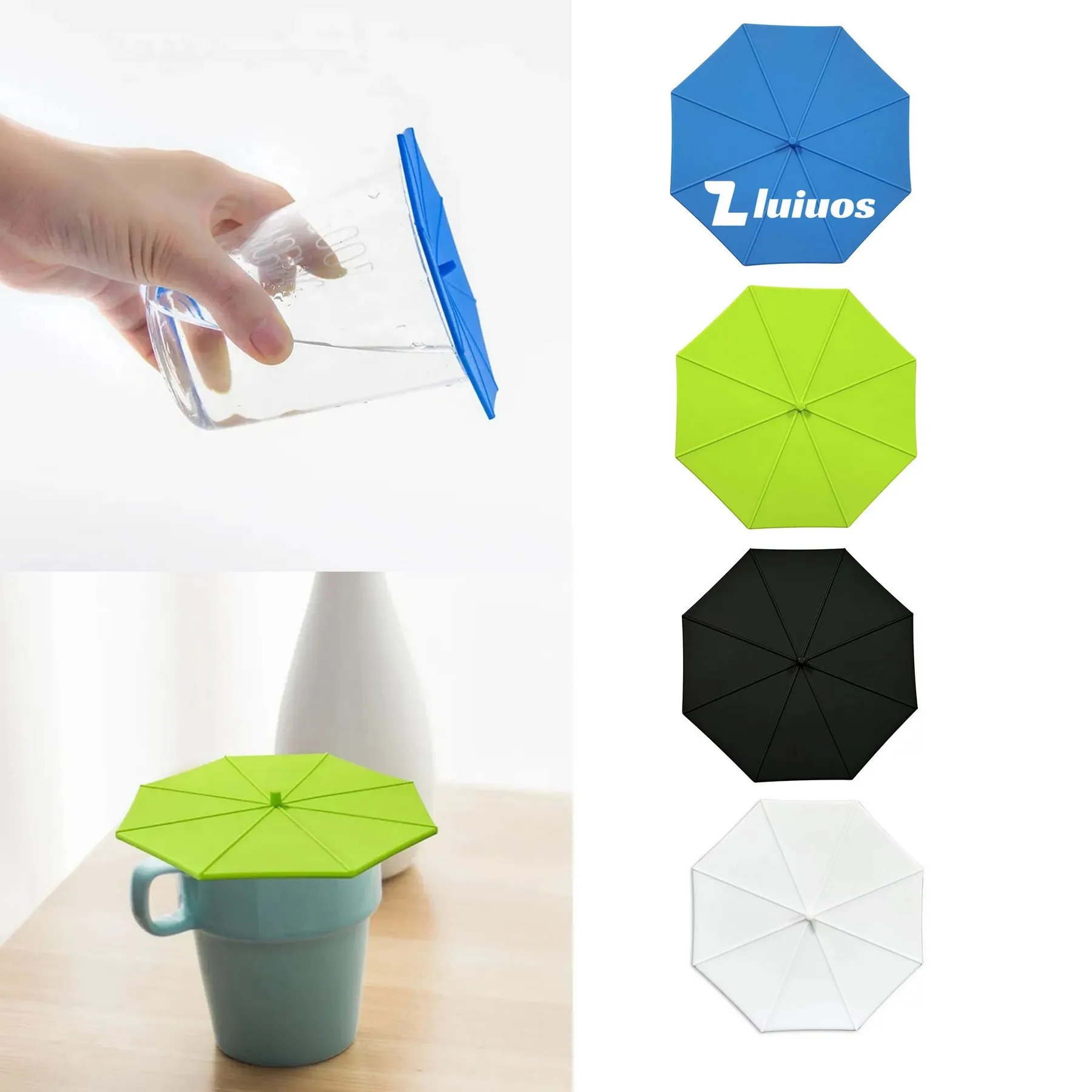 Creative Home Umbrella Shape Silicone Cup Lid Cover 5