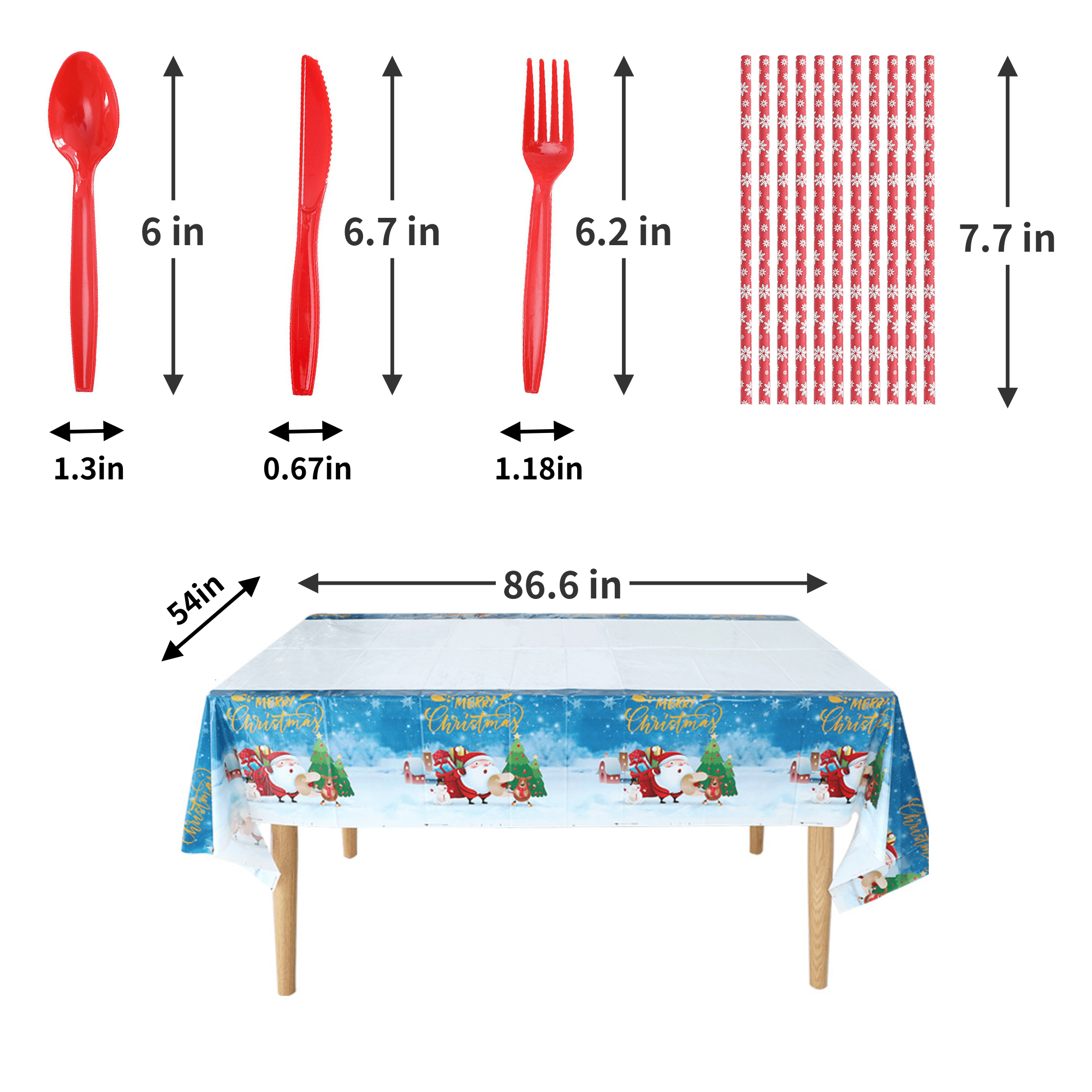Bulk Reindeer Themed Paper Plates Cups Set 11