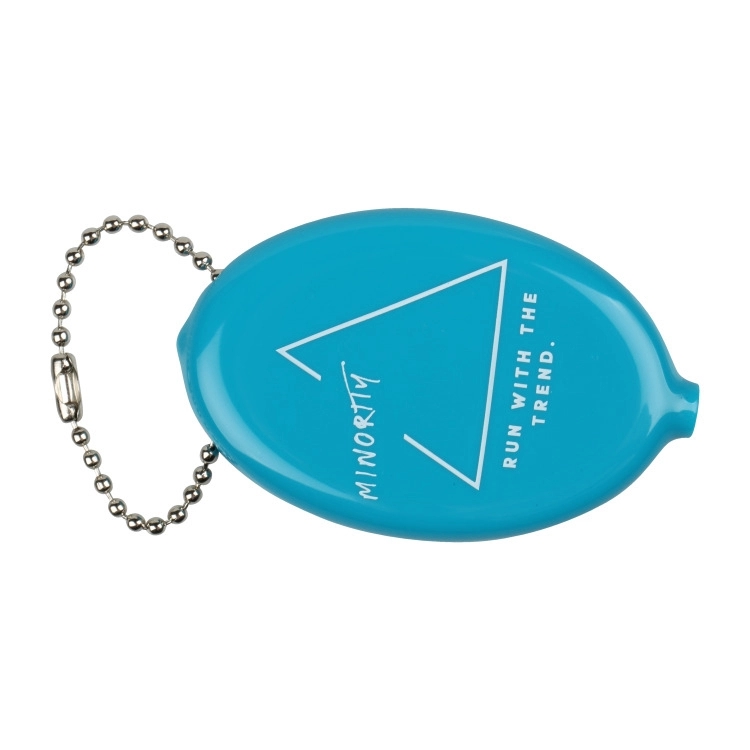Oval Squeeze Coin Purse Keyring 4