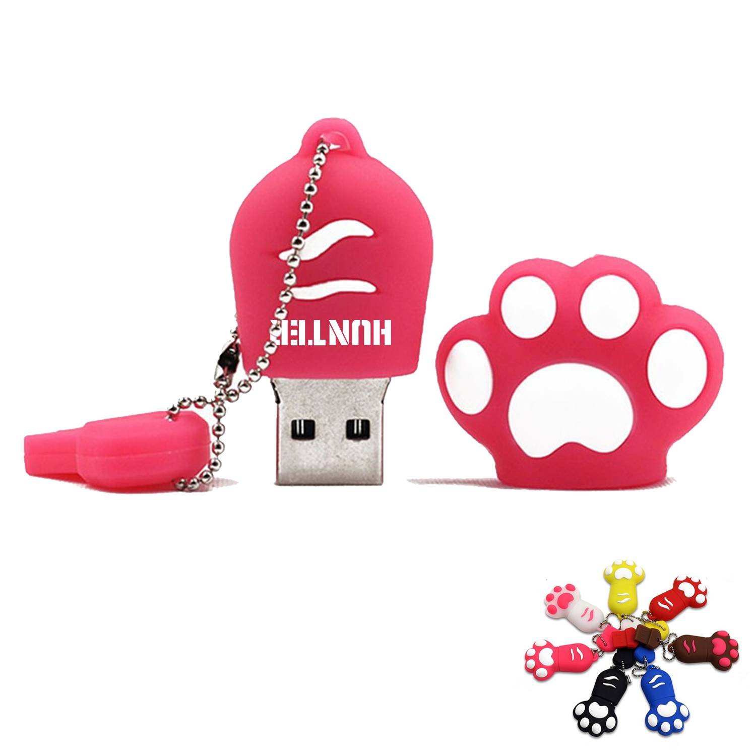 Cartoon Cat Claw Shell USB Flash Disk 128G
