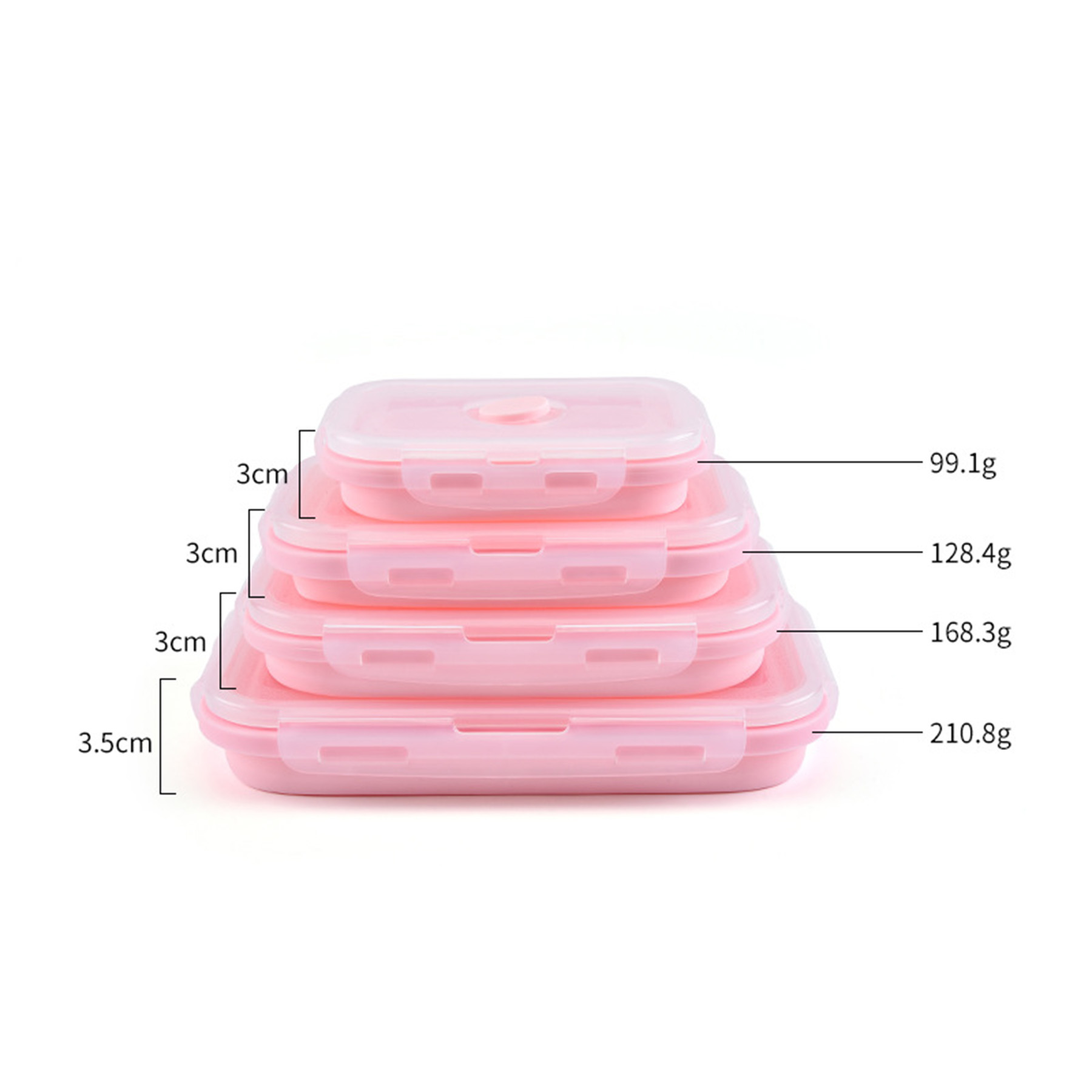 Silicone Food Salad Storage Containers 3