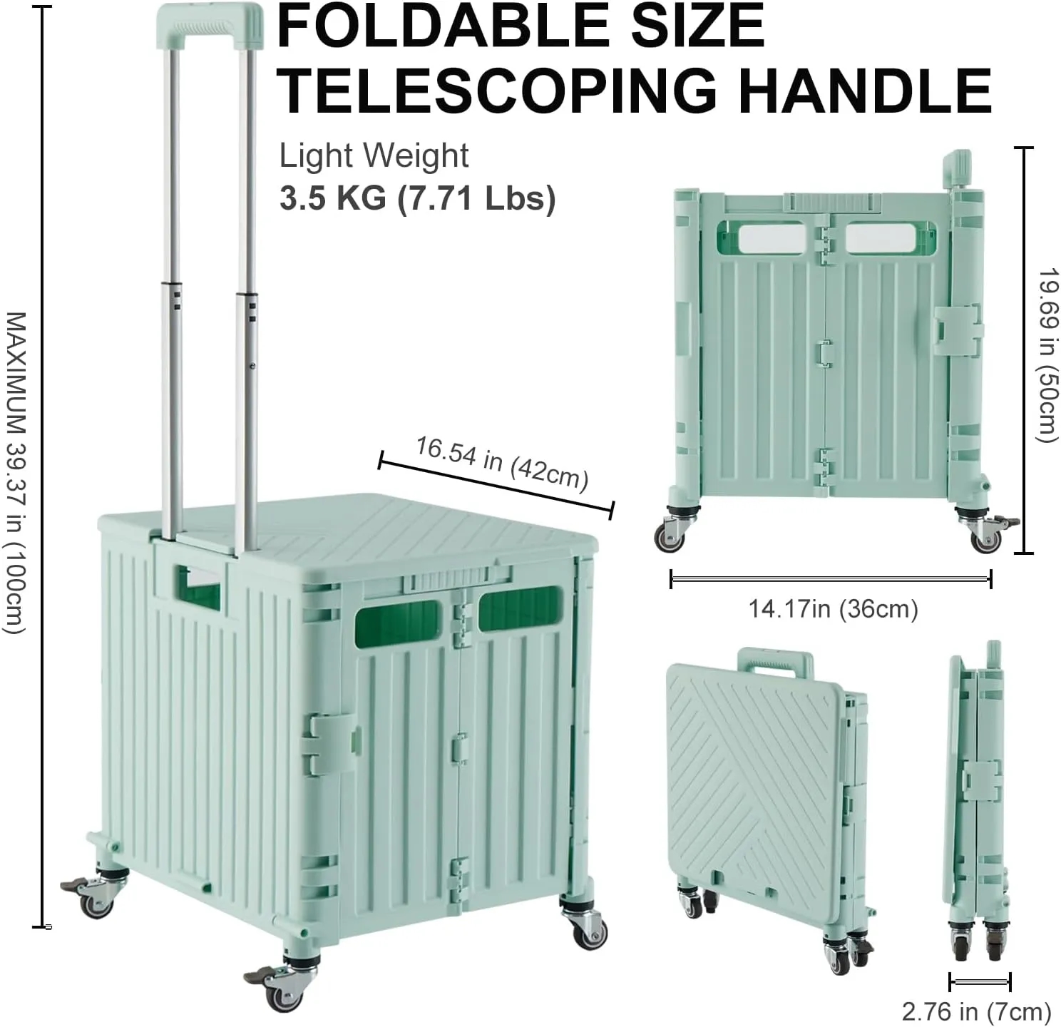 20L Rolling Crate Handcart 10