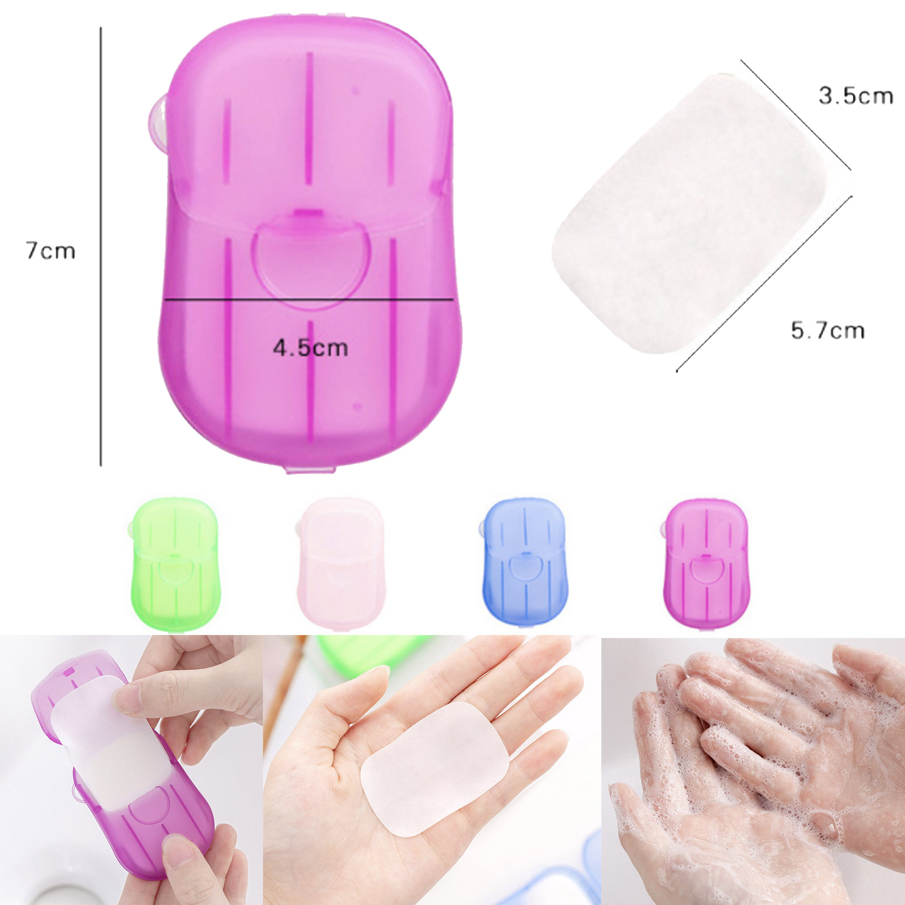 Portable Disposable Mini Paper Soap Box 20 Slices 1
