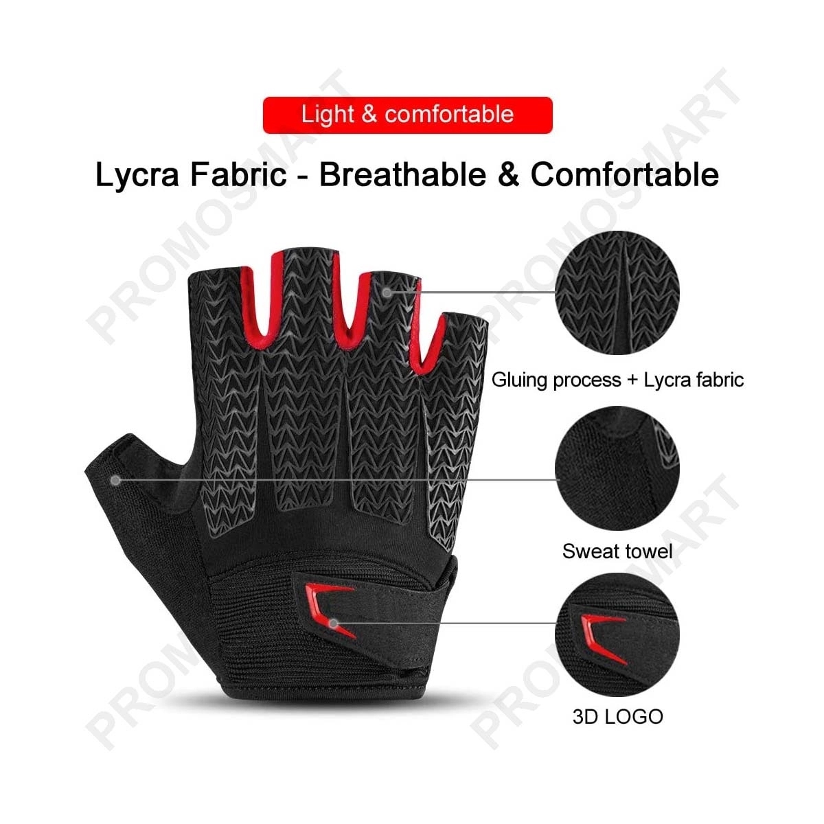 Half Finger Sbr Bicycle Gloves 3
