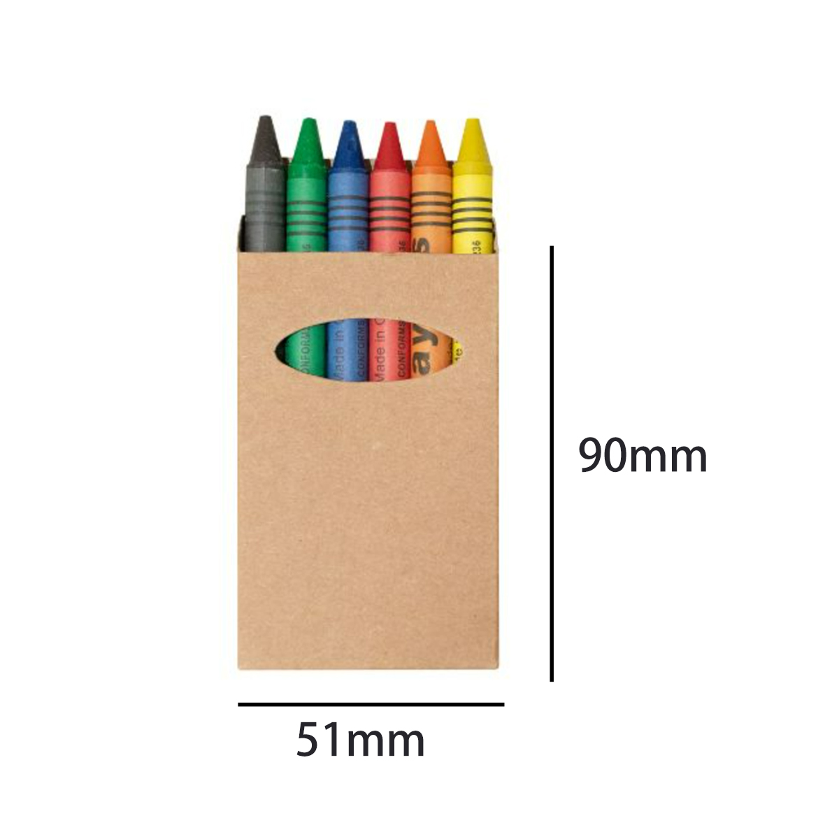 6 Color Crayon Set in Kraft Box 6