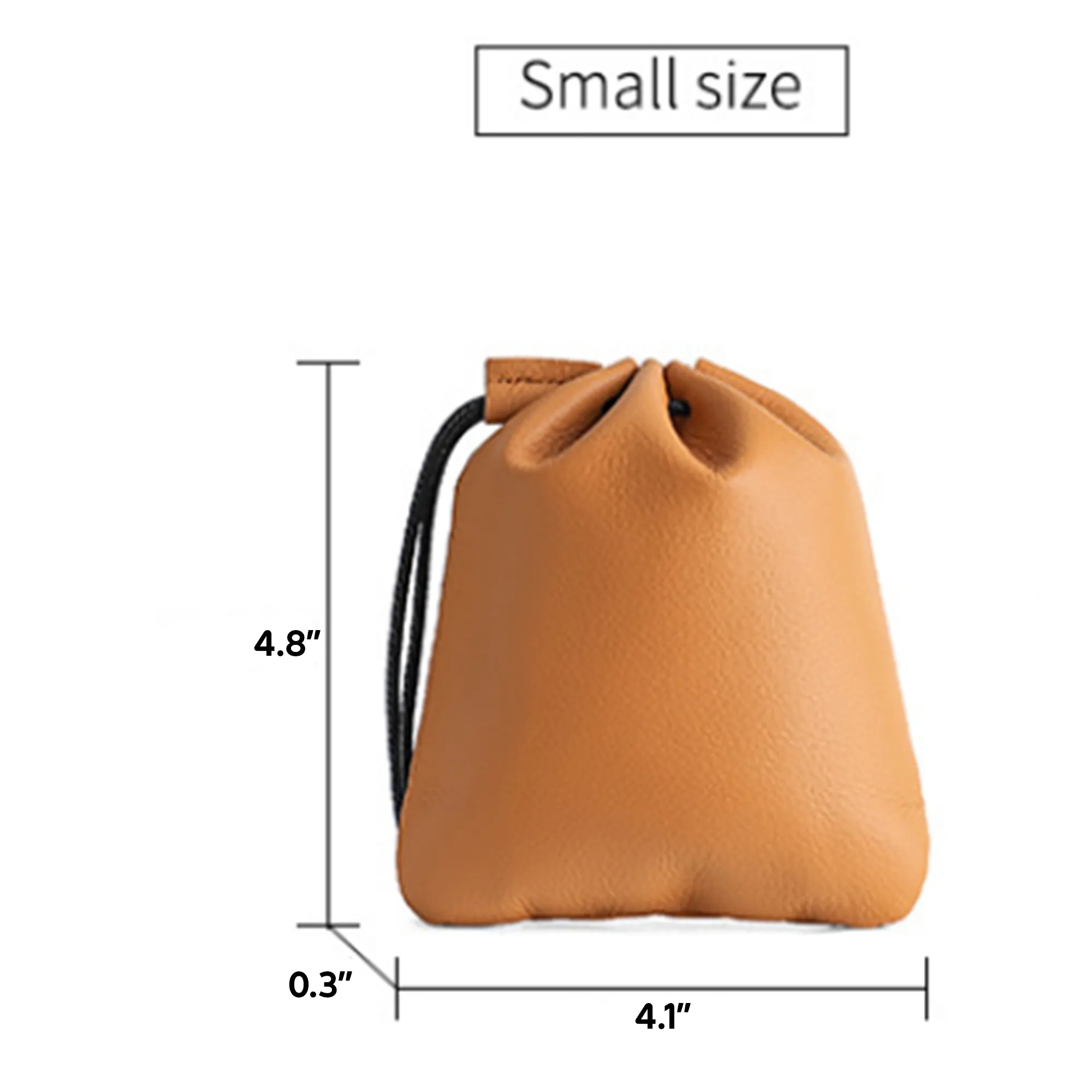 Genuine Leather Drawstring Coin Pouch 12