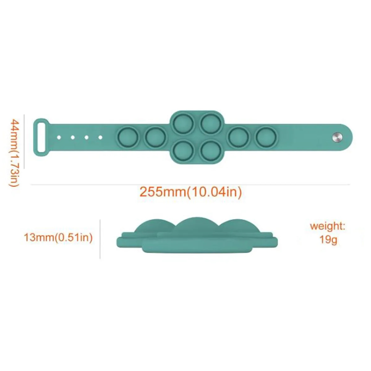 Stress Relief Wristband Finger Press Silicone Bracelets Toy 2