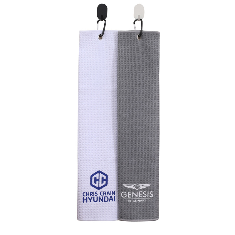Embroidered Golf Towel With Carabiner 3