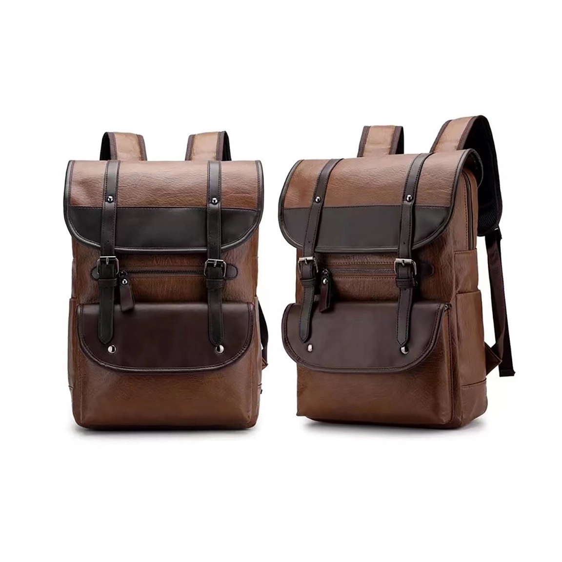 Vintage PU Leather Backpack 5