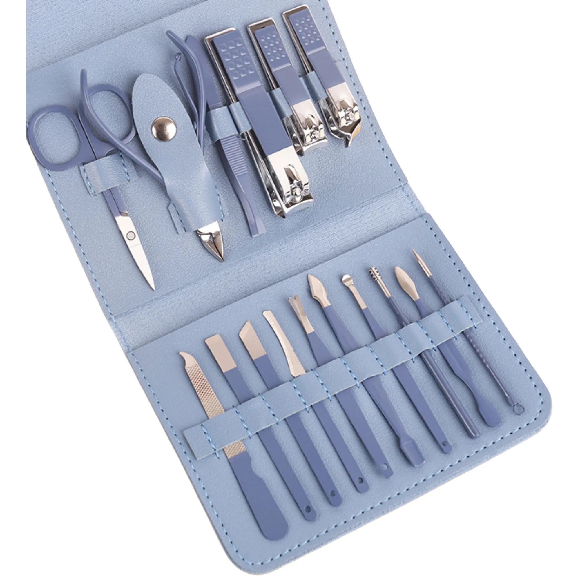 16 Pieces Leather Manicure Kit 6