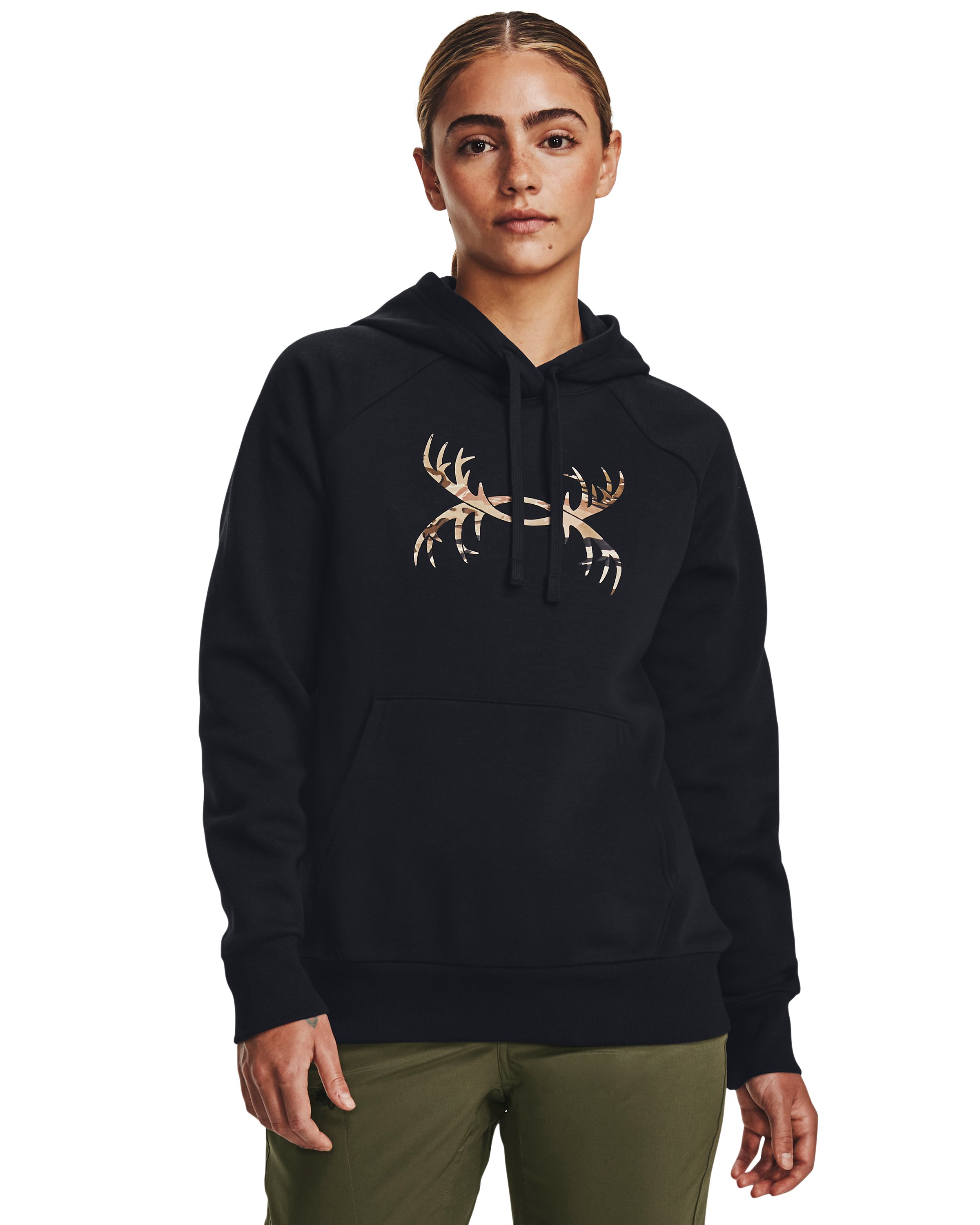 Women's UA Rival Fleece Antler Hoodie  2