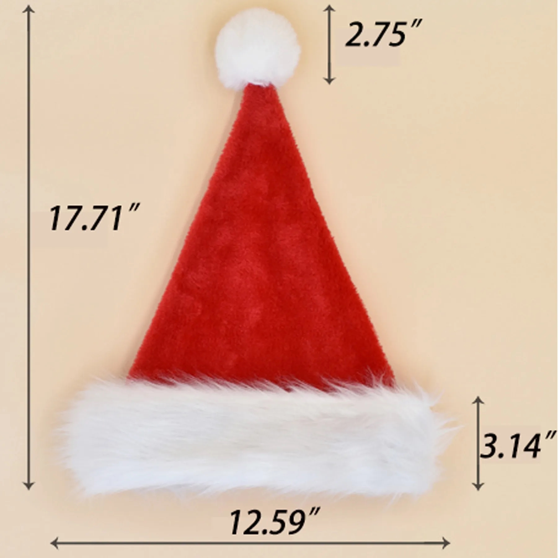Unisex Classic Holiday Vacation Santa Hat High Quality 6