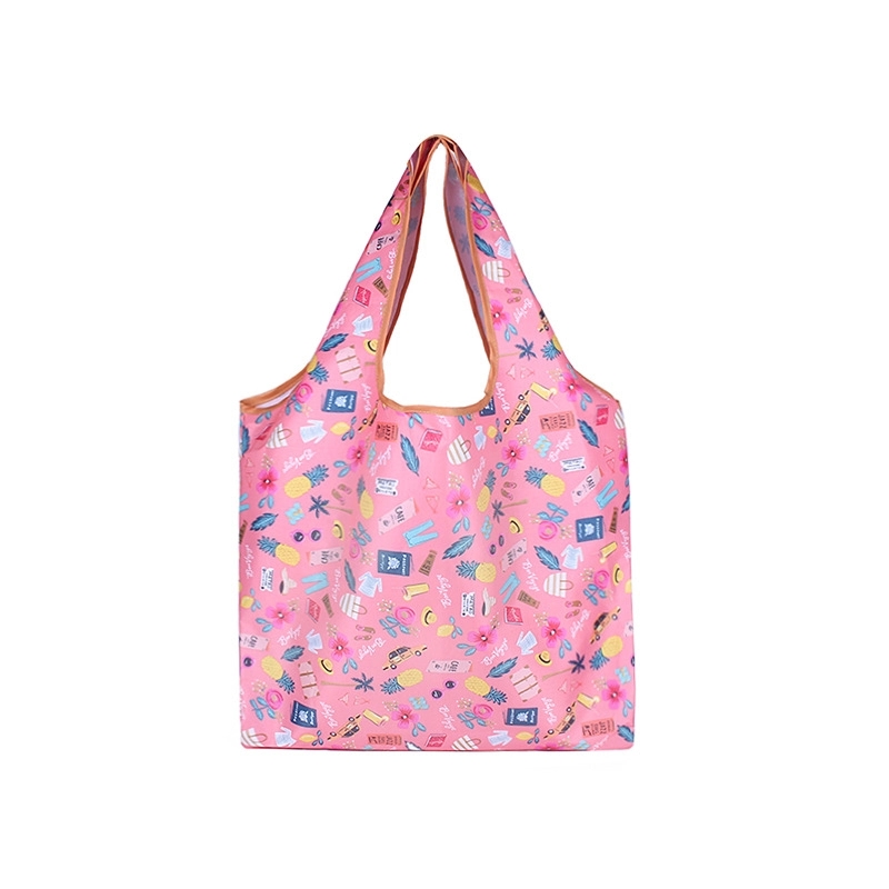 Custom 210D Rip-Stop T-Shirt Style Foldable Bag 9