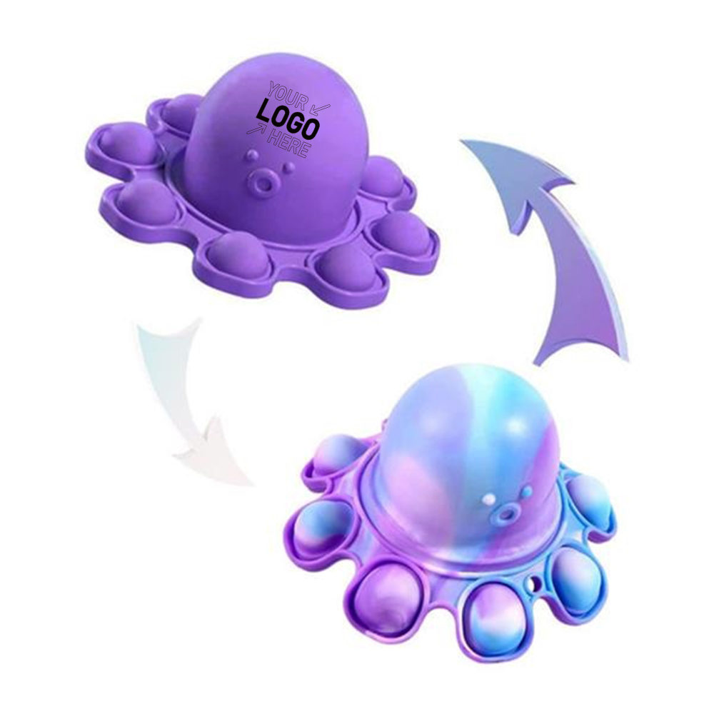 Reversible Octopus Pop Fidget Toy Keyring 4