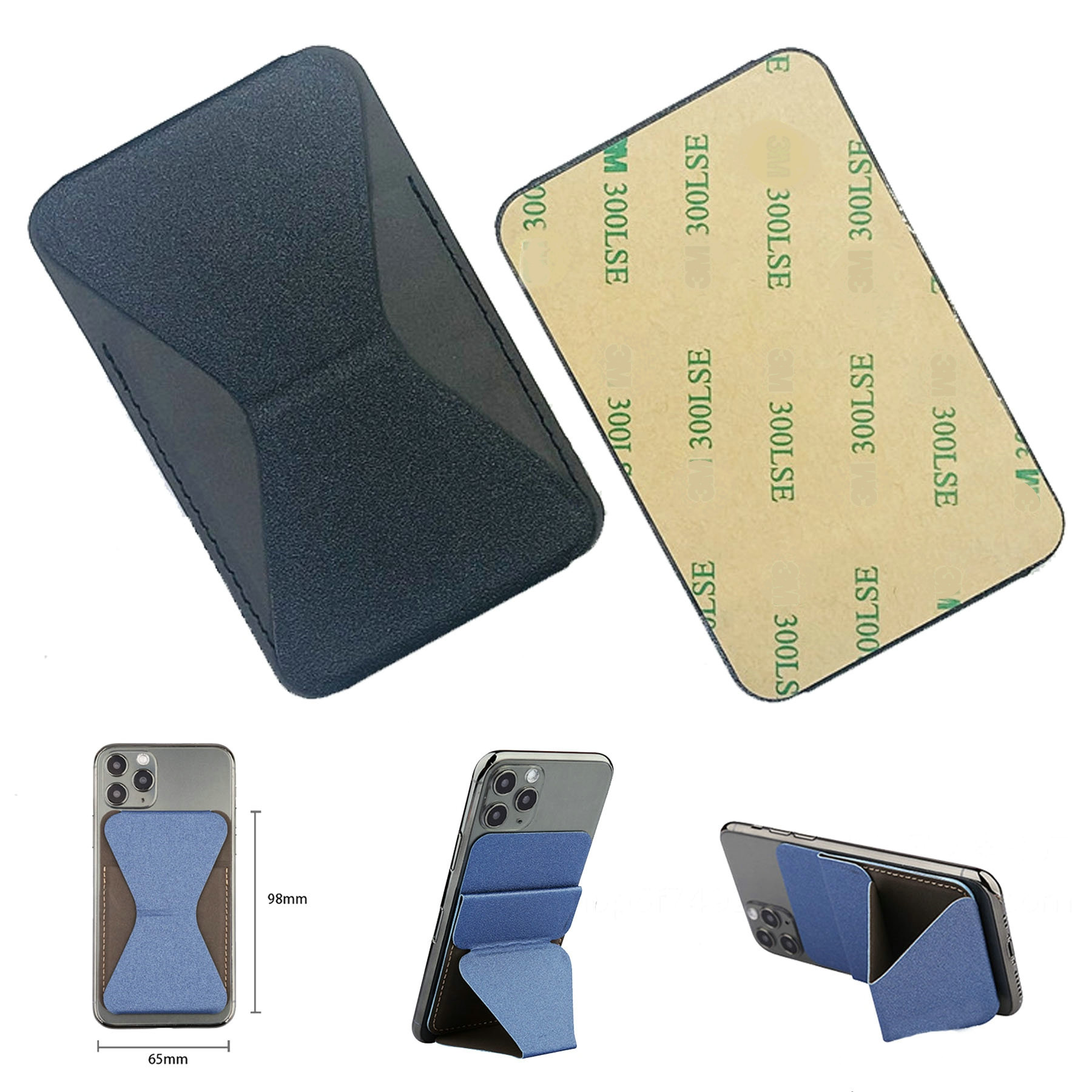 PU Leather Card Holder Phone Stand 2