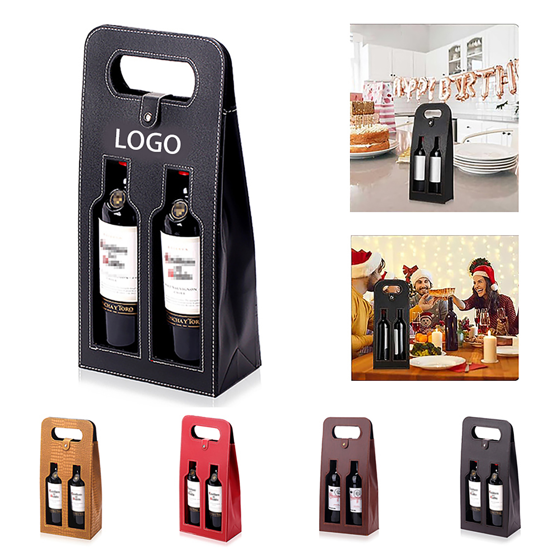 Double Wine Bag with Window 2