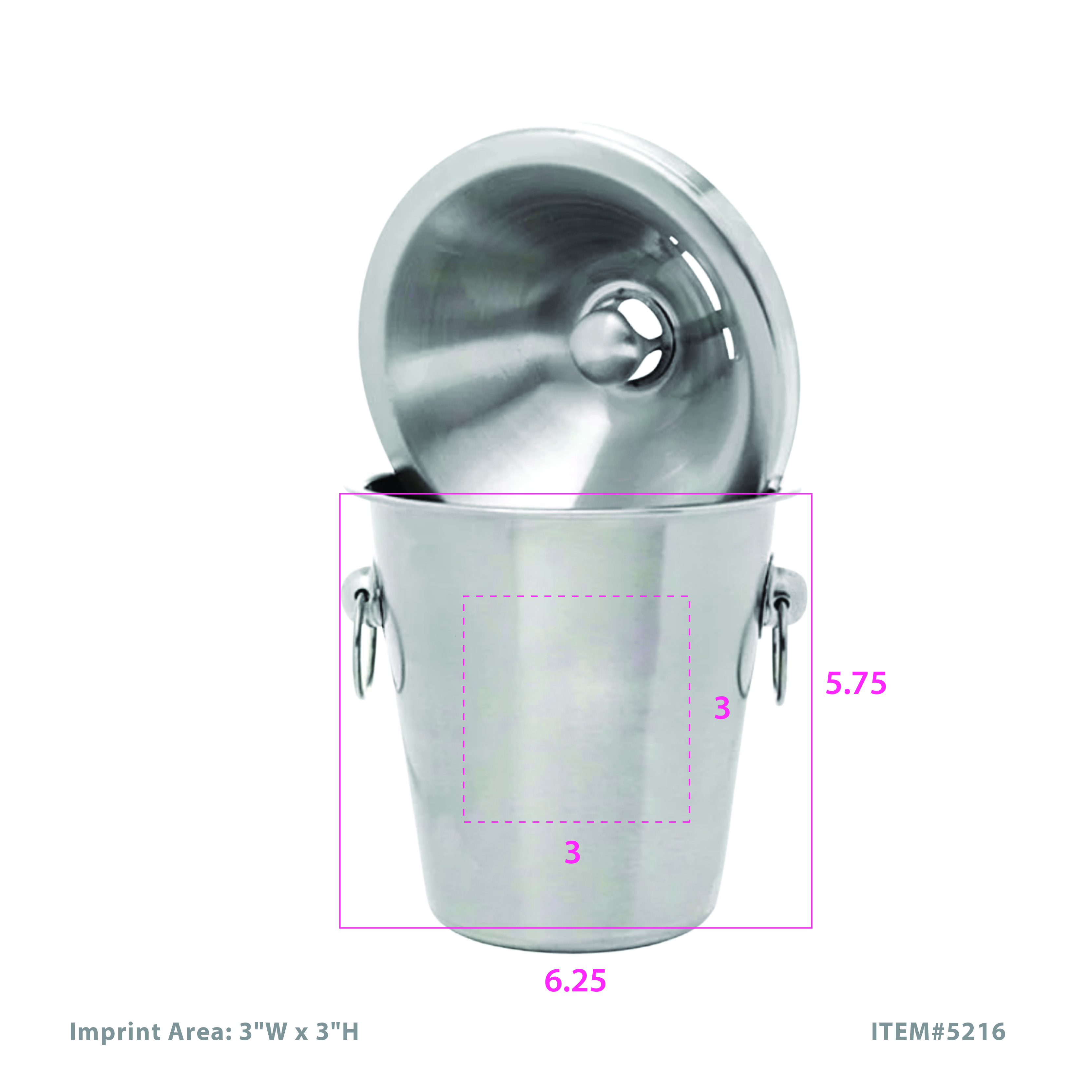 True® Savor Stainless Steel Spittoon 2