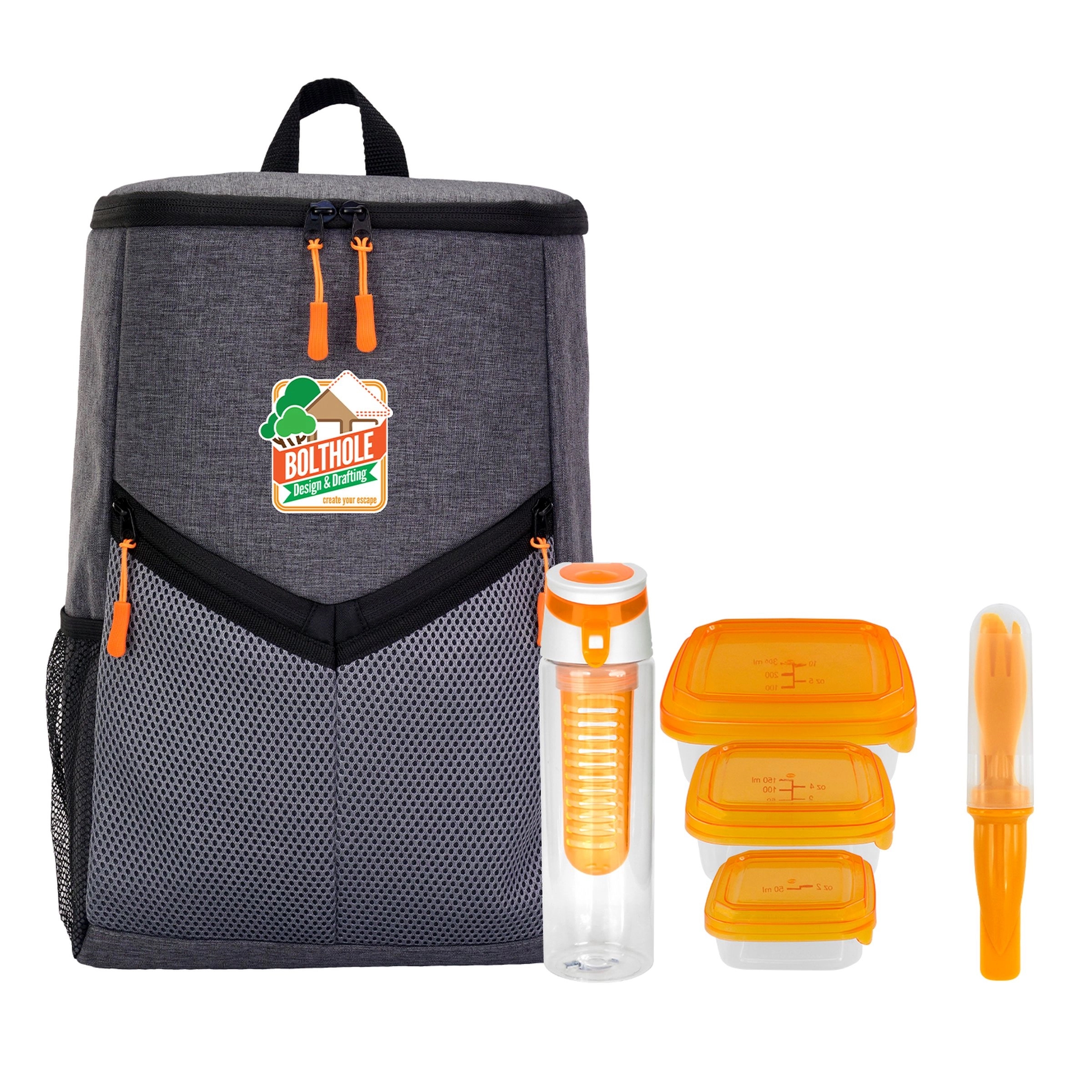 Victory Lunch & Drink Cooler Backpack Set 10